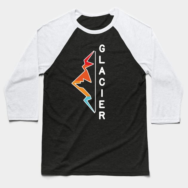 Glacier National Park Baseball T-Shirt by roamfree